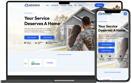 Your service deserves a home mortgage website template