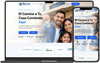 El Camino a tu casa comienza mortgage website template