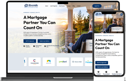 A Mortgage Partner You Can Count On mortgage website template